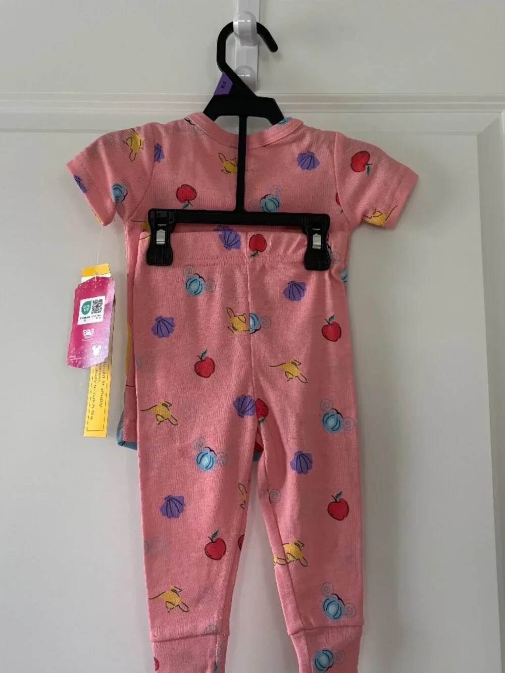 Disney Princess Character Toddler Snug Fit Two-Piece Sleep Set Size 12 Month